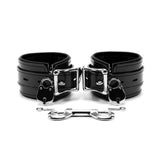 Roma Lockable Vegan Leather Padded Bondage Cuffs