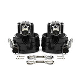Roma Vegan Leather Padded Lockable Bondage Cuff Set
