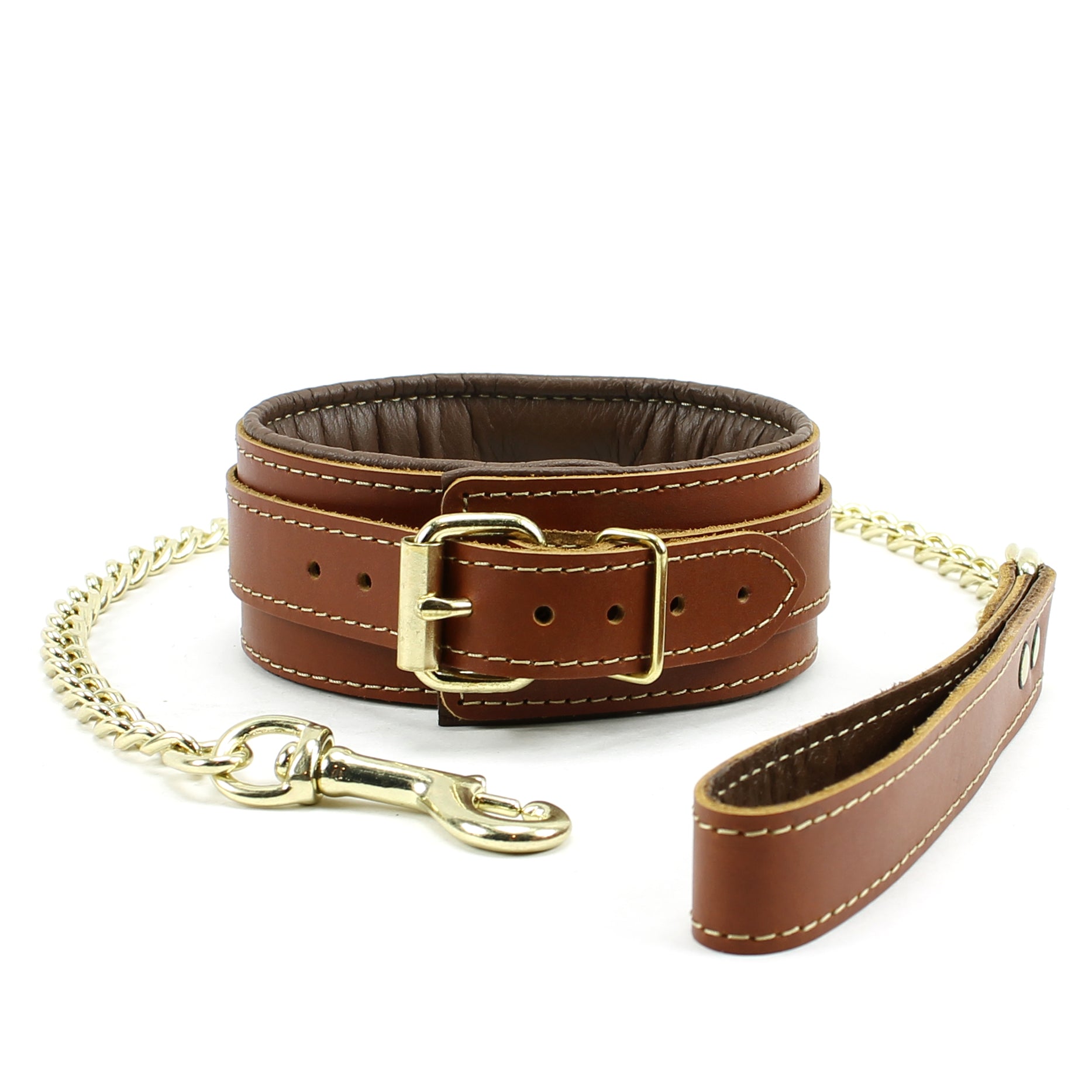 Finn Luxury BDSM Leather Collar and Leash