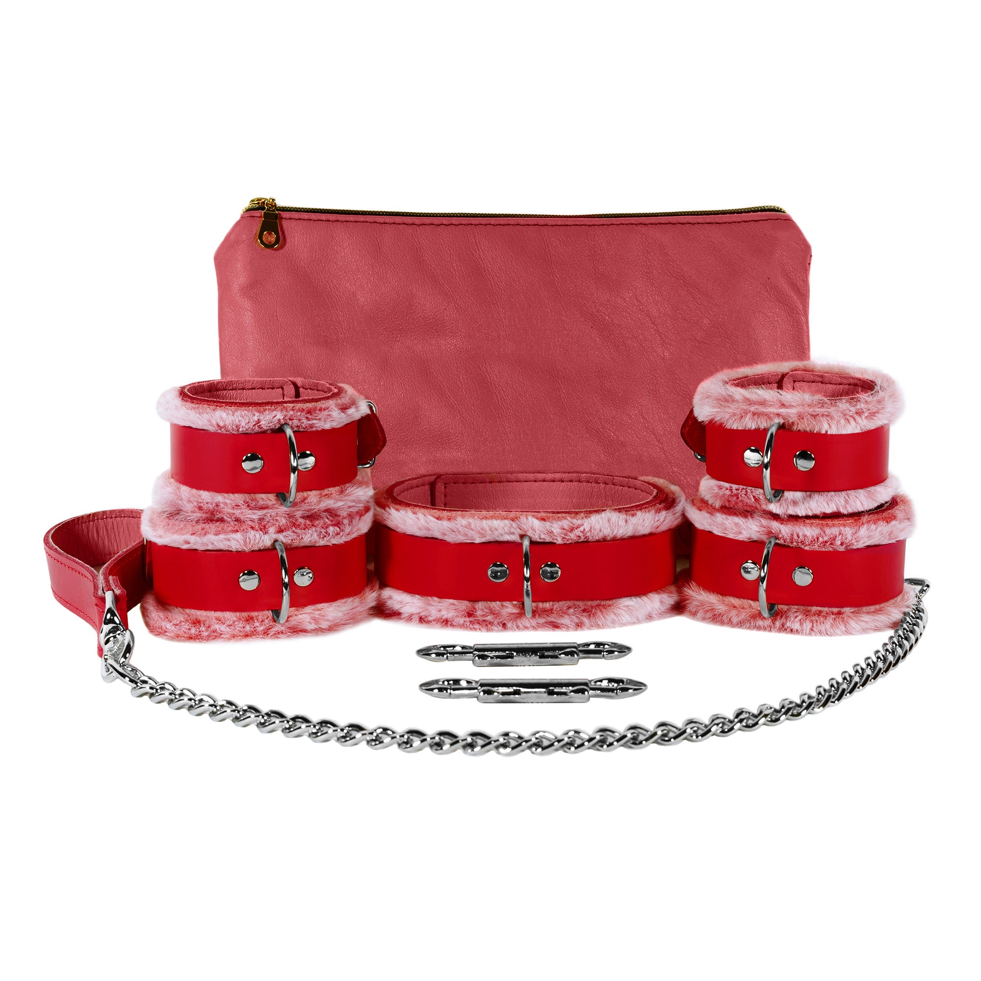 Luxurious Fur-Lined BDSM Set | 9-Piece Set Available in Vibrant Colors | Emma Collection