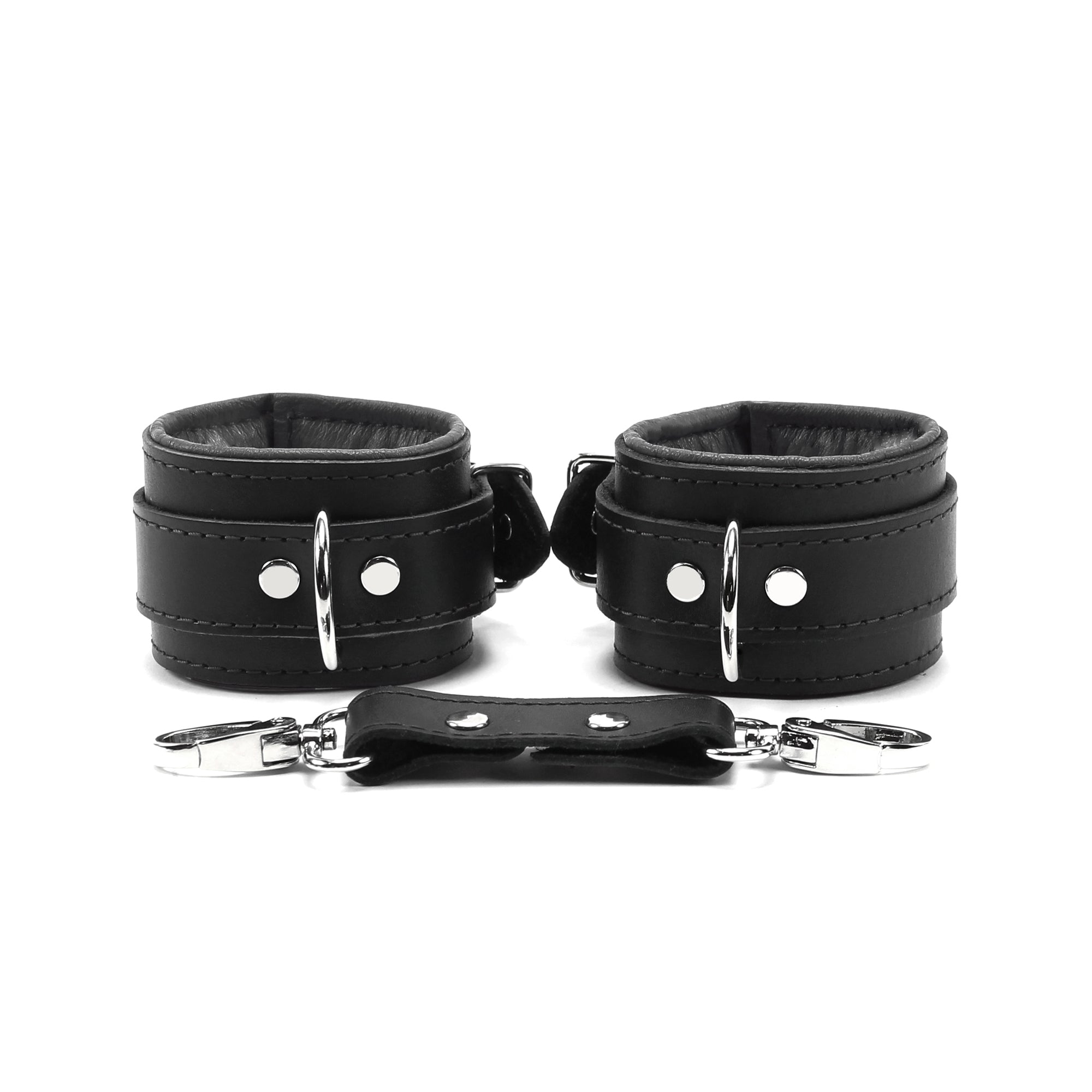 <span style="color:green;">Bundle & Save 20%:</span> Mandrake Padded Cuffs, Collar & 3-Piece Double Snap Leather Strap Set (10/3/24 - 10/9/24)