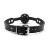 adjustable black leather ball gag