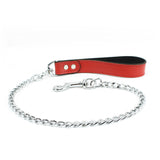 Berlin Leather Handle Chain BDSM Leash Red