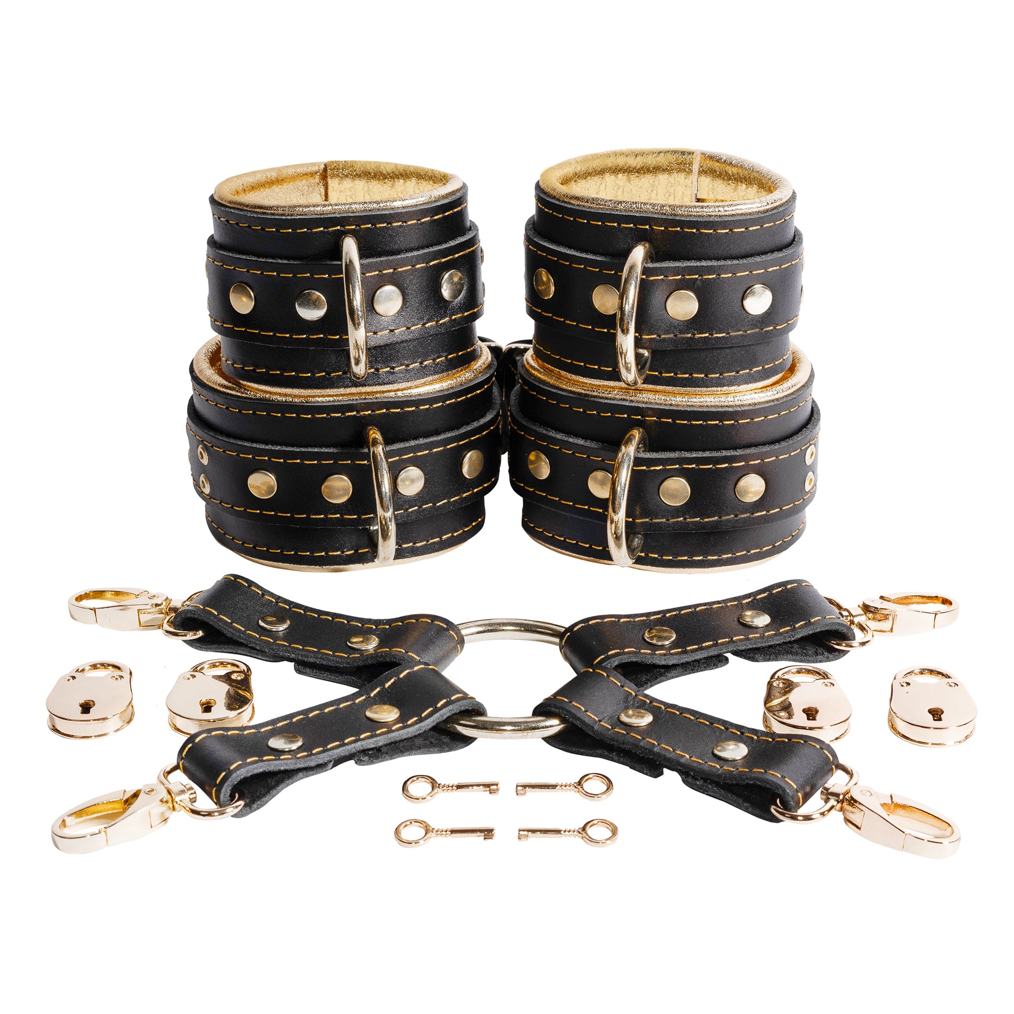 Theodora Luxury Kit Combination Wrist and Ankle Cuff Restraints with 4-way Hogtie
