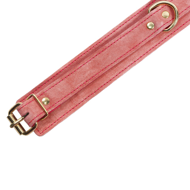 Rosalie Luxury Pink Suede Bondage Kit with Storage Bag