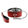 Berlin Leather Faux Fur Lined BDSM Collar & Leash Red
