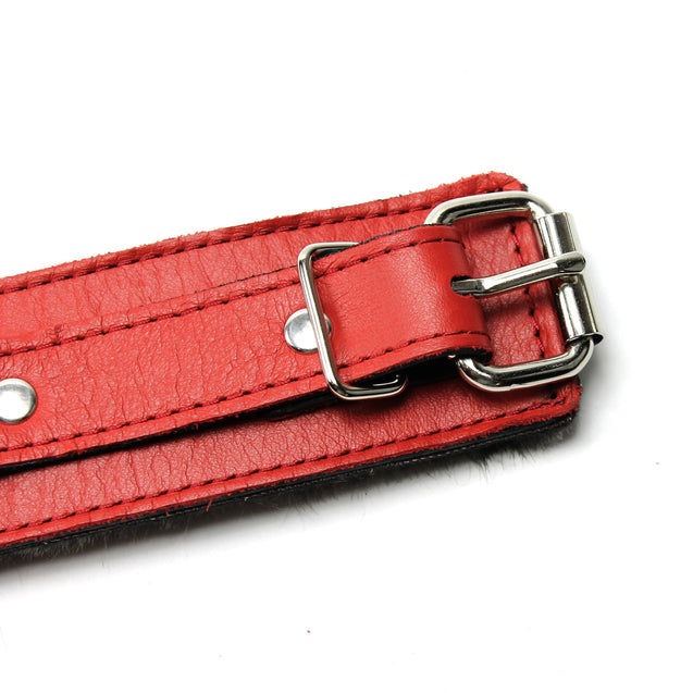 Berlin Red Leather BDMS Collar Detail
