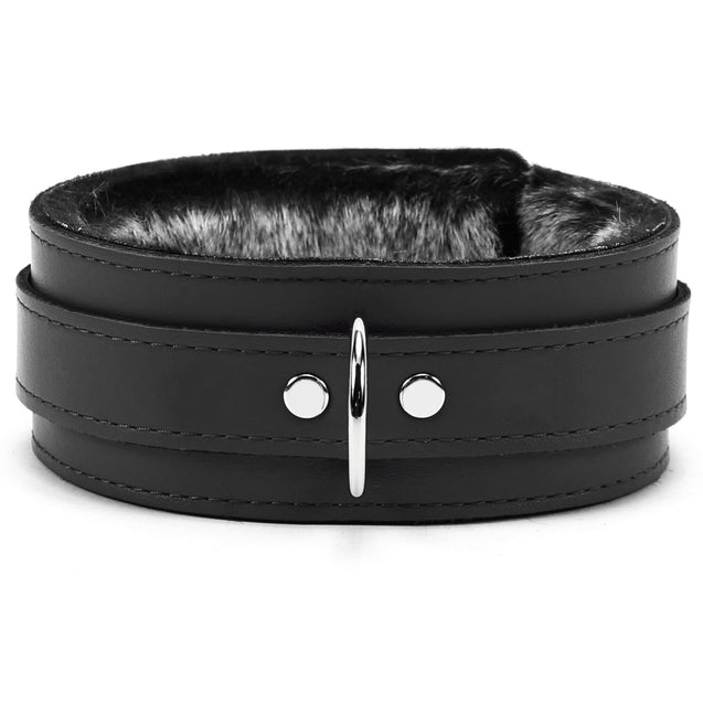 Berlin Luxury Leather Bondage Collar Black