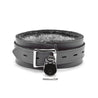 Berlin Locking Leather BDSM Collar Gray