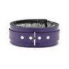 Berlin Purple Locking Bondage Collar Front