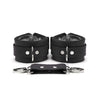 Berlin Luxury Leather Fur-Lined BDSM Cuffs Black