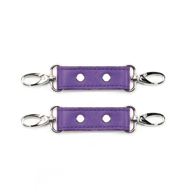 Berlin Leather Bondage Cuff Connectors Purple