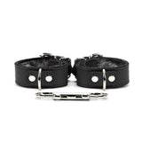Kathleen Luxury Leather Bondage Cuffs Black