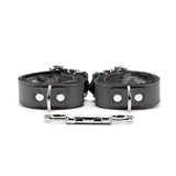 Kathleen Luxury Leather Bondage Cuffs Gray