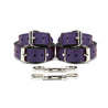 Kathleen Luxury Purple Leather Cuff Set Back