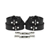 Kathleen Luxury Black Leather BDSM Cuff Set 1-Inch