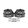 Kathleen Luxury Gray Leather BDSM Cuff Set 1-Inch