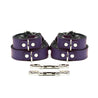 Kathleen Luxury Purple Leather BDSM Cuff Set 1-Inch