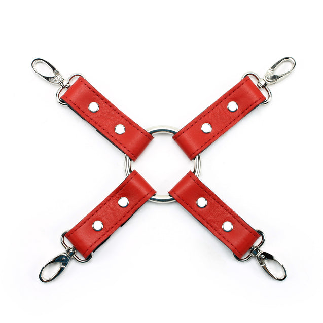 Berlin Red Leather BDSM Hogtie