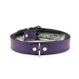 Kathleen Luxury BDSM Collar Purple Leather