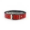 Luxury BDSM Collar Red Leather Back