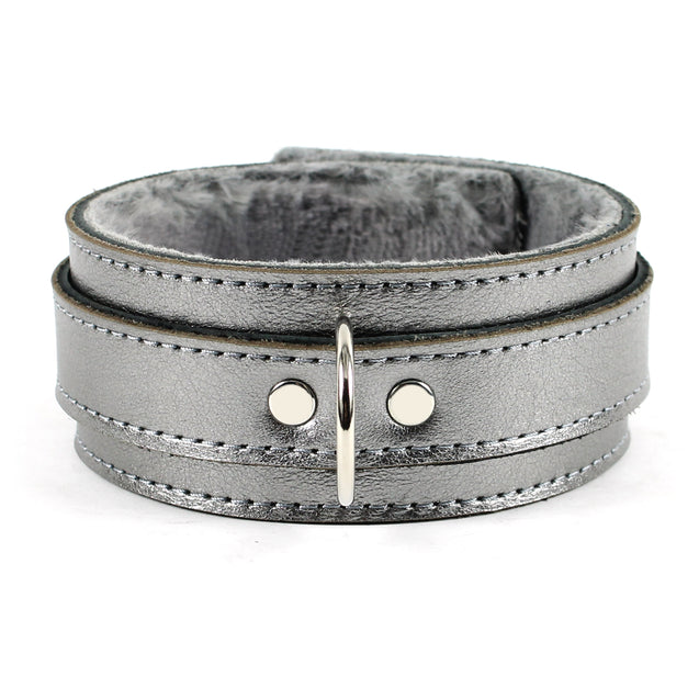 Gaius High-End Luxury Leather BDSM Collar with Faux Fur Lining