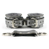 Gaus Gunmetal Leather BDSM Cuffs Special Edition