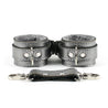 Gaius High-End Luxury Silver Leather Special Edition BDSM Cuffs