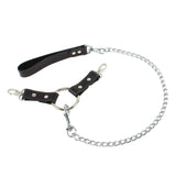 Chain Lead with Leather Hogtie Clips