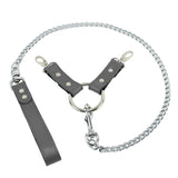 Berlin BDSM Chain Lead Hogtie Gray Leather
