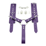 Berlin Lockable BDSM Cuffs Hogtie Set Purple