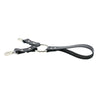 Purple Stitched Black Latigo Leather Handle Hogtie