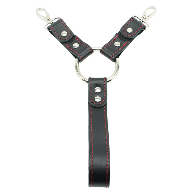 2-point handle BDSM hogtie red