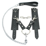 Mandrake BDSM Cuffs + Chain Hogtie Black