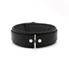 Mandrake Padded Leather BDSM Collar Black Front