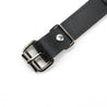 Luxury Leather BDSM Day Collar Black on black