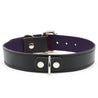 Luxury Padded Leather BDSM Day Collar Purple Black