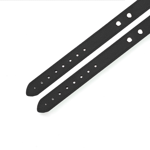 back of 1-inch wide black padded leather liner