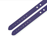 back of 1-inch wide purple padded leather liner