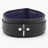 Luxury Padded Lambskin Leather BDSM Collar and Lead Purple Front