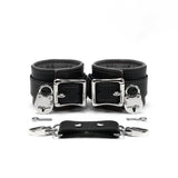 Black locking bdsm cuffs