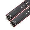 red detail locking bdsm cuffs
