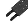 Black Padded Leather Locking Submissive Cuff Set 