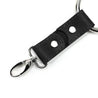 Leather BDSM Hogtie black stitching with clip