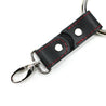 Leather BDSM Hogtie red stitching with clip