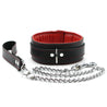 Luxury Padded Lambskin Leather BDSM Collar and Lead Red