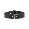 Atlas Black Leather BDSM Day Collar with D-ring