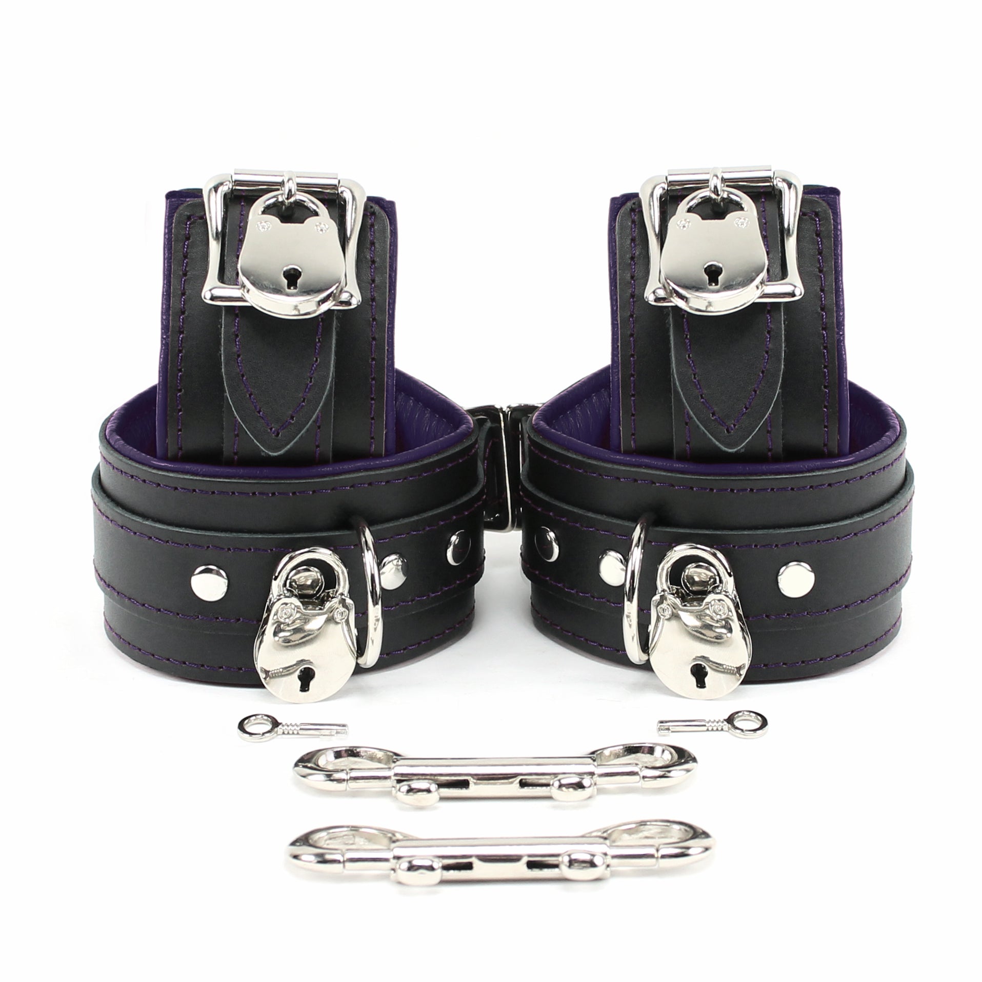 Cuffed Sub Mandrake Padded Locking Submissive Cuff Set 2-Inch | ODDO Leather ...