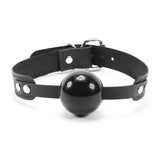 Luxury leather black and black ball gag