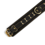 Luxury Gold and Black BDSM Submissive Collar Details